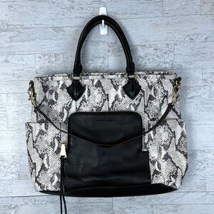 Aimee Kestenberg Novelty Sunbury python snakeskin large leather shoulder tote